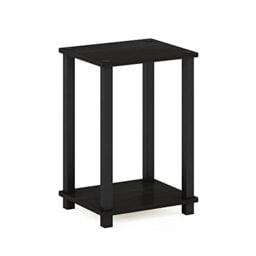 Furinno End, Side Table, Nightstand, Small, Engineered Wood, Espresso/Black, 1-Pack