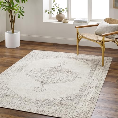 "Livabliss x Our PNW Home Olympic Updated Traditional Area Rug, 5'3"" x 7', Off-White"