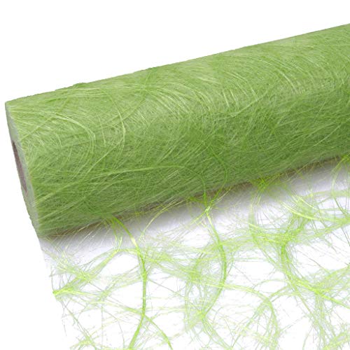 SIZOWEB Table Runner/25 m Roll + 100 Free Decorative Hearts, light green, 30 cm
