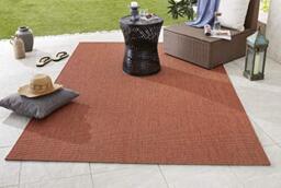 NORTHRUGS Indoor and Outdoor Rug Match 80 x 150 cm - Weatherproof Modern Plain All-Over Plain Design Runner for Balcony Patio Garden Conservatory Living Room Rug Waterproof in Terra