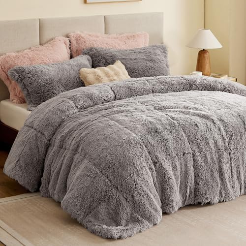 Intelligent Design Modern All Season Down Alternative Bedding with Matching Sham, Polyester, Grey, King