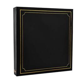 "Arpan 6x4"" Deluxe Gold Stamp Cover Large Photo Album for 500 Photo's - Black"