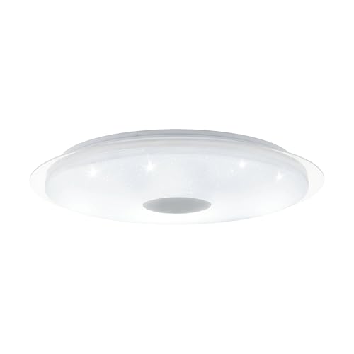 Eglo Lanciano Ceiling Light Steel 40 W, White, Transparent