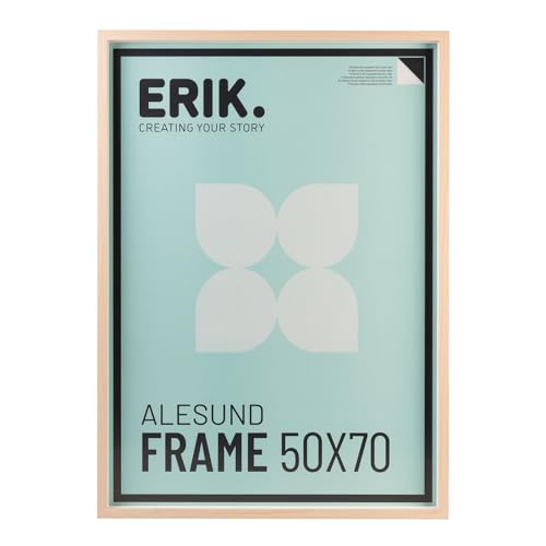Grupo Erik 50x70 Picture Frame - Oak Photo Frames Wall, Large Picture Frames 50cm x 70cm, Family Photo Frame, Art Wall Decor - New Home Gifts, Home Decor Gifts