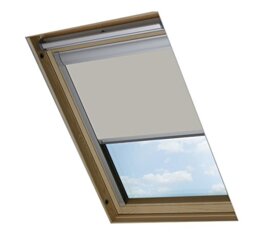 Bloc Skylight Blind 2(55/98) for Fakro Roof Windows Blockout, Pale Stone, 15W x 110H cm