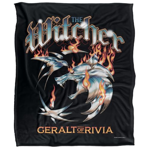 The Witcher Heavy Metal Geralt Of Rivia Silky Touch Super Soft Throw Blanket 152 X 127 Cm