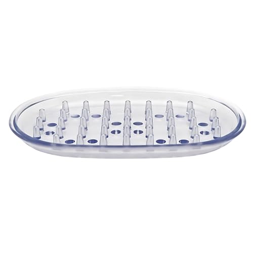 PARENCE - Soap/Sponge Dish draining Shower, Bathtub, Kitchen Sink, etc. For travel plastic soap. Keeps Soap Dry & Clean, Easy Clean/Random Color