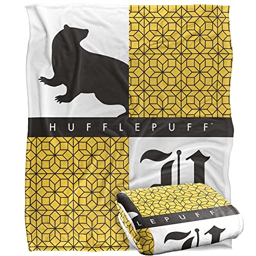 HARRY POTTER Blanket, 152 x 127 cm House Pride Hufflepuff Silky Touch Super Soft Throw Blanket