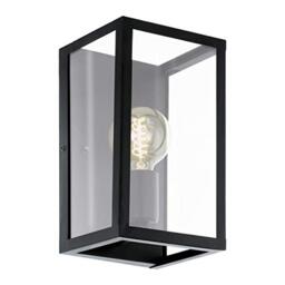 Konstsmide Brindisi IP54 Wall Light In Black With Motion Sensor