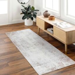 Livabliss Milena Abstract Runner Rug 80x220cm – Soft Luxurious Marble Carpet - Modern Easy Care Medium Pile - Living Room, Hallway & Dining – Beige, Grey & Ivory