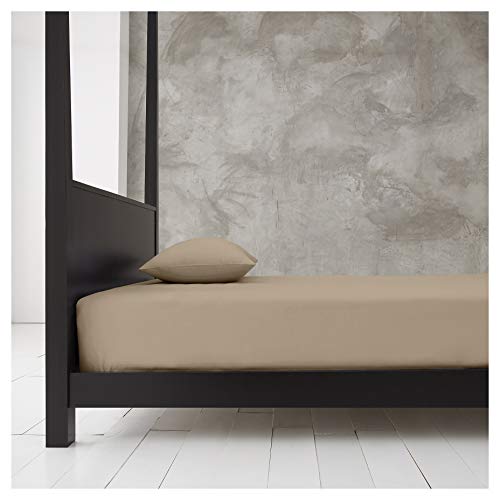 Gaveno Cavailia Super Soft Plain Dyed Diamond Deep Fitted Sheet [ King - Natural ]