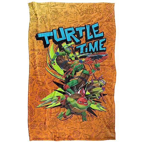"Teenage Mutant Ninja Turtles: Mutant Mayhem Turtle Time Graphites Super Soft Silky Feel Blanket - 36"" x 58"""