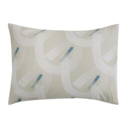 Printed Cotton Pillowcase, Made in France, Gabin, 50 x 70 cm, Origin, White