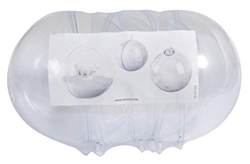 Rayher Set of 4 Clear Fillable Plastic Balls for Seasonal Crafts, Transparent Hanging Ball, Two-Part Bauble for Crafting and Decoration, Diameter 10cm, 39467800