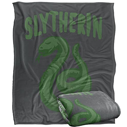HARRY POTTER Blanket, 152 x 127 cm The Slytherin Silky Touch Super Soft Throw Blanket