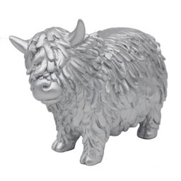 Lesser & Pavey Highland Cow Silver Decor Figurine
