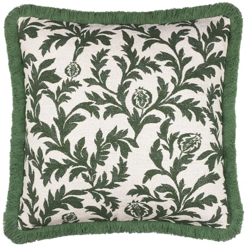 Seventy Three Hedera Jacquard Cushion Cover - Green - 45x45cm