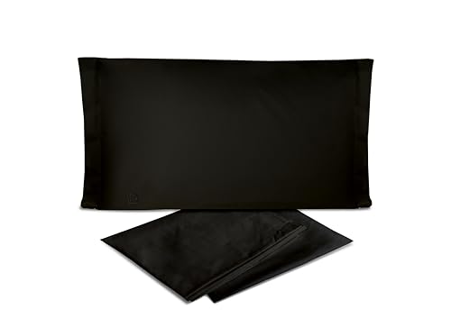 hermet Laura Biagiotti Plain 100% Cotton Percale Double Bed Sheet Set, 4-Piece Set, Top Sheet + Fitted Sheet + 2 Pillowcases