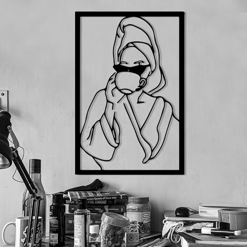 Stylish Black Decorative Metal Wall Accessory, 33 x 50 cm, 100% Metal, 1.2 mm Thickness, Perfect for Modern Home Decor and Unique Wall Art