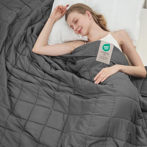 BETU Weighted Blanket 15 pounds for Adult Heavy Blanket, Cooling Weighted Blankets (48 x 72 Inches) Twin Factory Shop