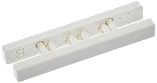 Gardinia 2 x White Plastic 2 Track Aluminium Curtain Track End Caps