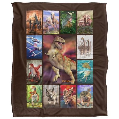Jq Licensing - Royce Mcclure Dino Mosaic Silky Touch Super Soft Throw Blanket 152 X 127 Cm