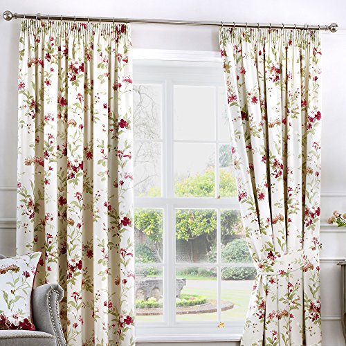 Fusion - Jeannie - Curtains, 229 x 229cm, Red