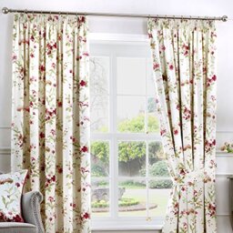Fusion - Jeannie - Curtains, 229 x 229cm, Red