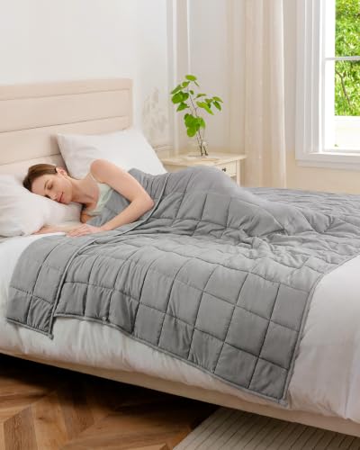 Good Nite Weighted Blanket Adults 6 kg For Better Sleep Stress Relief - Heavy Weight Blankets, Double Size Gravity Quilted for Improve Sleep, Relieve Anxiety Relax Body