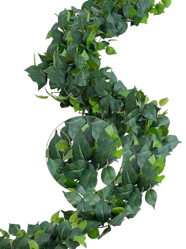 ucky Green Artificial Vines, 71 Inch 2 Pcs, Scindapsus Vine???Indoor and Outdoor Faux Hanging Plants???Garden Terrace Beach Party Decoration, Wedding Decoration Vines
