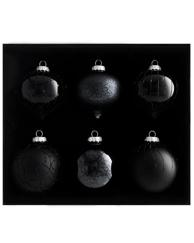 Black Glass Baubles