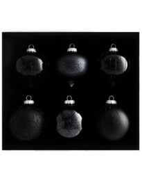 Black Glass Baubles