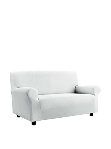 Italian Bed Linen Pi?? Bello bielastic Sofa cover White, 1 place, Polyester, 1 Seat