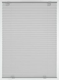 GARDINIA Solo pleated blind without drilling, with suction cups, opaque folding blind, includes all mounting parts, 2 aluminum operating rails, gray, 40 x 130 cm, 1 piece