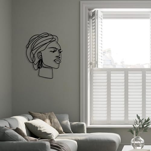 Stylish Black Decorative Metal Wall Accessory, 52.5 x 66 cm, 100% Metal, 1.2 mm Thickness, Perfect for Modern Home Decor & Office Spaces