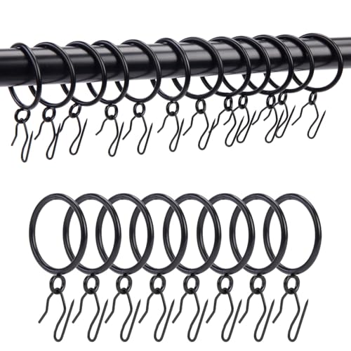 Curtain Rings With Hooks Metal Drapery Rings with Eyelets and Pinch Pleat Curtain Hooks 24 Pack TXZWJZ