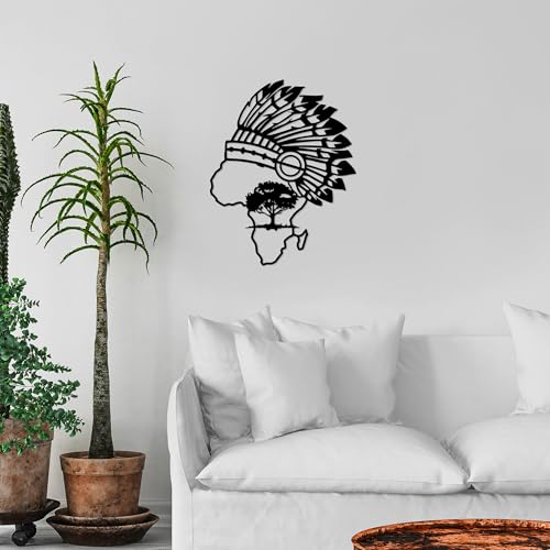 Stylish Black Decorative Metal Wall Accessory, 55 x 70 cm, 100% Metal, 1.5 mm Thickness, Perfect for Modern Home Decor & Unique Wall Art
