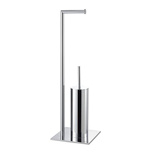 Sealskin Tube, Toilet butler - Toilet roll holder - Toilet brush and holder - freestanding, Chrome
