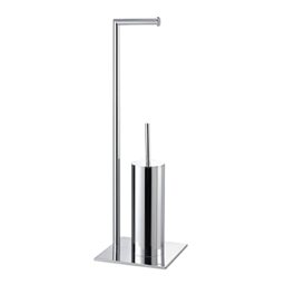 Sealskin Tube, Toilet butler - Toilet roll holder - Toilet brush and holder - freestanding, Chrome