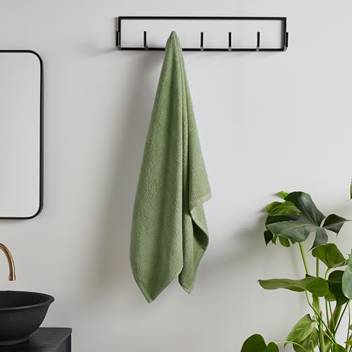 Catherine Lansfield Quick Dry Cotton 50x85cm Hand Towel Sage Green