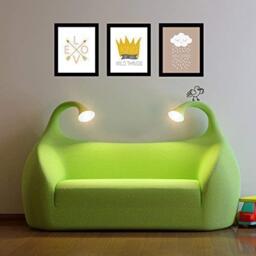 Walplus Arrow Imperial Crown Welcome Wall Art Frame, Vinyl, Multi-Colour, 42.6 x 32.6 x 1.5 cm