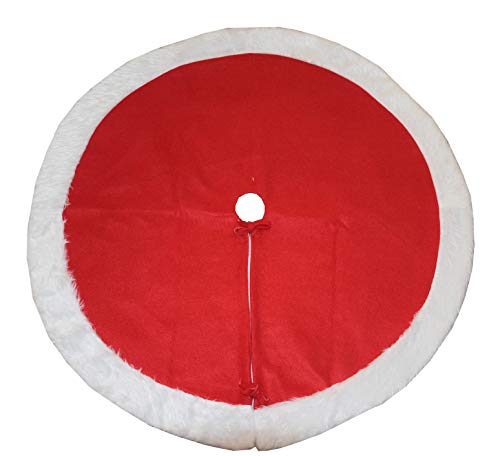 HEITMANN DECO - Round Fabric Tree Cover - Protection Against Pine Needles - Christmas Tree Underlay - Christmas - Red, White