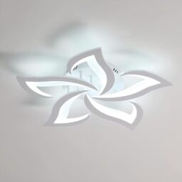 Comely Ceiling Lights Bedroom, LED Ceiling Lights 60W 6750LM, Cool White 6500K, Acrylic Petal Design Mordern Ceiling Lighting for Living Room Bedroom (Dia 60cm)