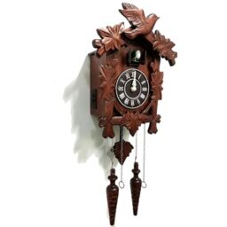 Rylai Vintage Wall Clock Handcrafted Wood Cuckoo Clock-N.DIM. 13x9.5 in