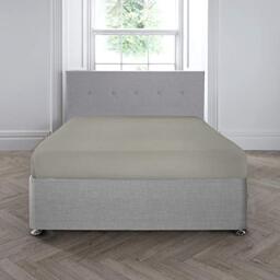 Appletree 200TC 35cm Deep Fitted Sheet, 100% Cotton Silver, Super-King