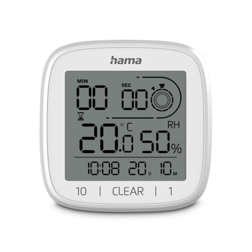 Hama Cyprus Bathroom Clock, Suction Cup, to Stand and Hang, Blche