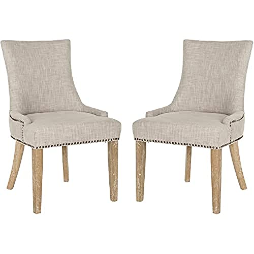 Safavieh Set of 2 Wooden Dining Chairs, in Grey