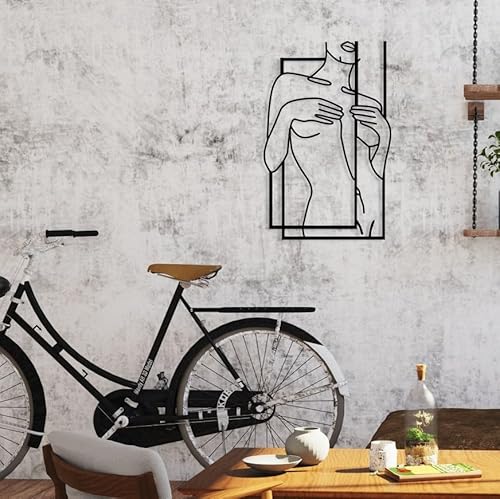 Stylish Black Decorative Metal Wall Accessory, 32 x 50 cm, 100% Metal, 1.2 mm Thickness, Perfect for Modern Home Decor and Unique Wall Art