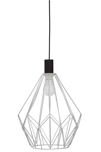 Premier Housewares Chrome Gold Frame Pendant Light Chandelier Style Ceiling Light Geometric Iron Ceiling Fixture Metal Pendant Light For Lounge 30 x 150 x 30 cm
