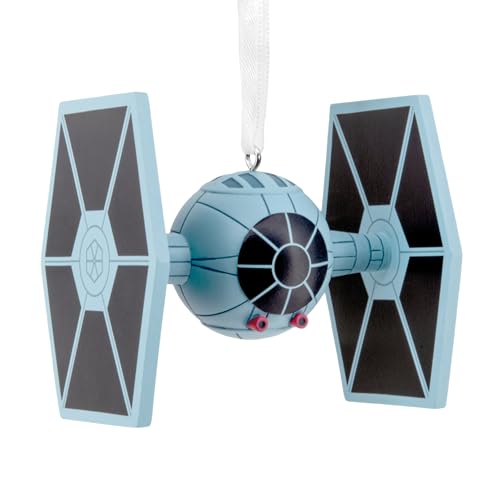 Hallmark TIE Fighter Keepsake Hanging Ornament, Star Wars - Christmas Tree Decoration, Made From Hardwearing Resin, Measures W7cm by H6.3cm by D5.7cm